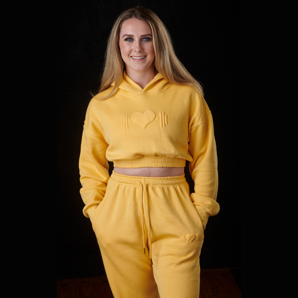 Puff Logo Crop Hoodie (Butterscotch)