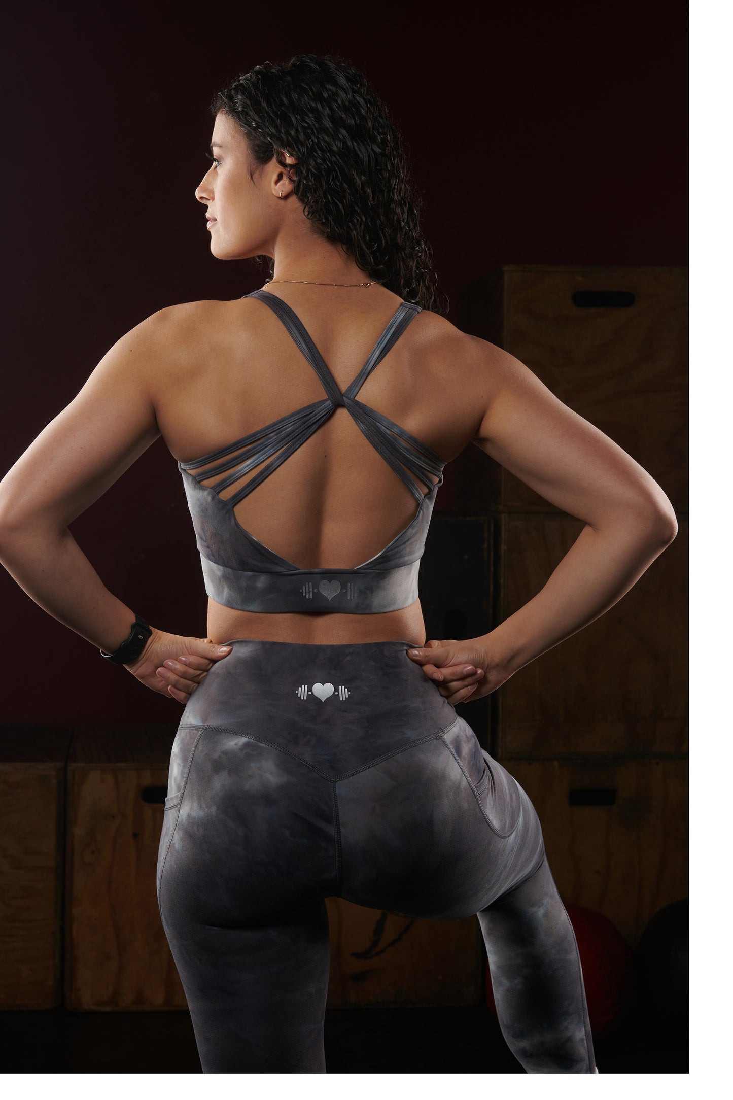 Elevate Sports Bra (Tie-Dye Grey/Blue)