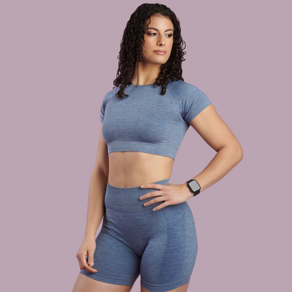Candylicious "French Me Blue" Short Set