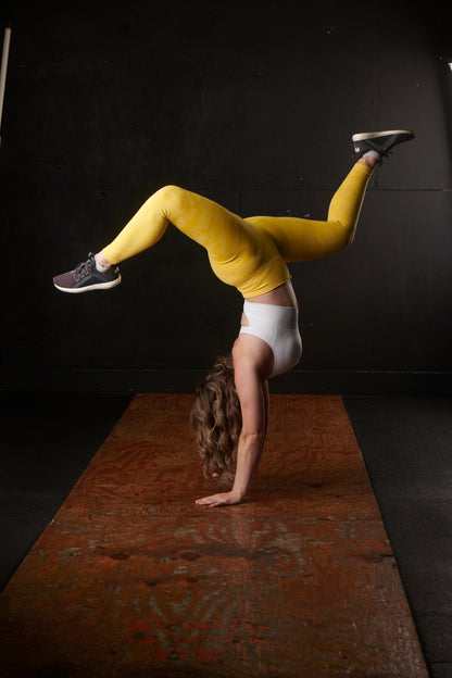 Yellow Camo Athleisure Leggings