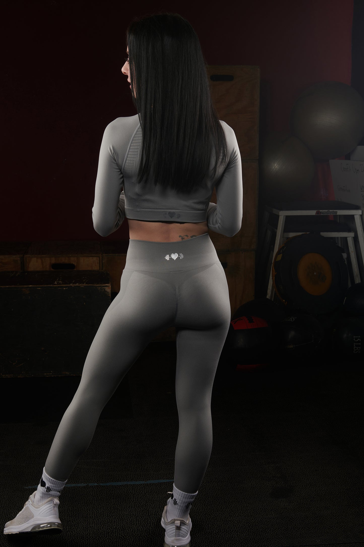 Candylicious Leggings (“Steel My Heart" Grey) Dirty Candy Sportswear